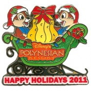 Disney’s Polynesian Resort: Happy Holidays 2011 Pin Disney’s Polynesian Resort: Happy Holidays 2011 Pin
